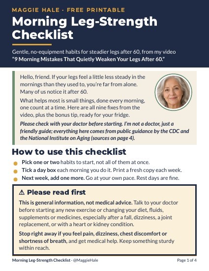The free Morning Leg-Strength Checklist